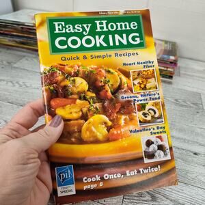 Easy Home Cooking Quick Simple Cooking Magazine Cookbook Booklet 2006‎